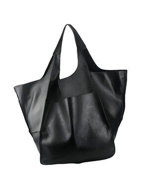 Oversized Leather Tote Bag Huge Capacity Work Hobo Pu Leather Bucket Purse